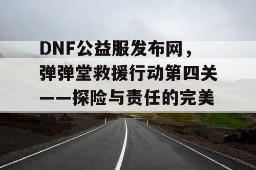 DNF公益服发布网，弹弹堂救援行动第四关——探险与责任的完美融合