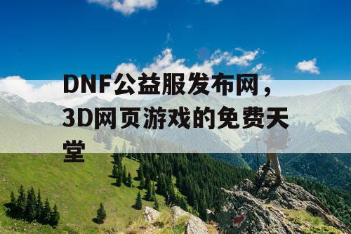 DNF公益服发布网，3D网页游戏的免费天堂