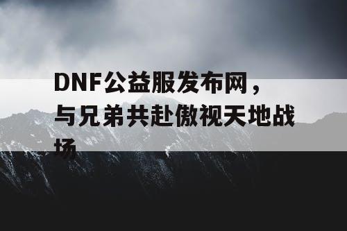 DNF公益服发布网，与兄弟共赴傲视天地战场